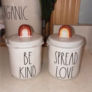Rae dunn x-small knob canisters be kind spread love - yes